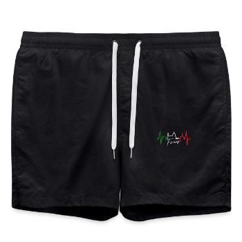 Florence Skyline Italy Heartbeat I Love Firenze - Swim Trunks - black - Front - AI Model Male 185 light (185cm)