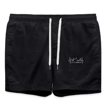 Florence Skyline Italy Heartbeat I Love Firenze - Swim Trunks - black - Front - AI Model Male 185 light (185cm)