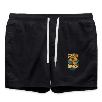 Cousin Strand-Crew - Badeshorts - Schwarz - Vorne - AI Model Male 185 light (185cm)