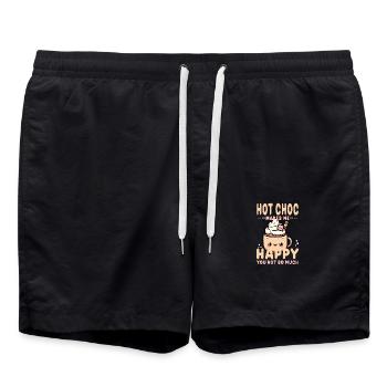 Amateur de chocolat chaud Confort douillet des soirées d’hiver - Short de bain - noir - Devant - AI Model Male 185 light (185cm)