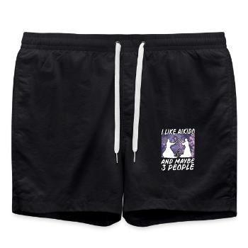 J’aime l’Aïkido et peut-être 3 personnes - Short de bain - noir - Devant - AI Model Male 185 light (185cm)