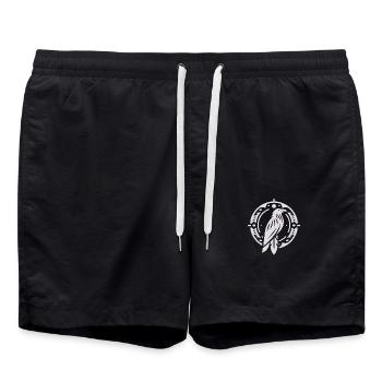 Raven Native American Zodiac - Swim Trunks - black - Front - AI Model Male 185 light (185cm)