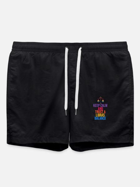 Libra Zodiac Sign Harmony Illustration - Swim Trunks - black