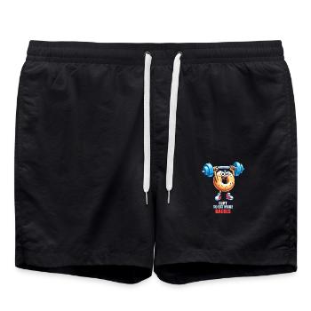 Ich Hebe Um Mehr Bagels Zu Essen - Badeshorts - Schwarz - Vorne - AI Model Male 185 light (185cm)