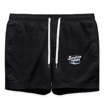 Suisse Lucerne Souvenir Paysage alpin - Short de bain - noir - Devant - AI Model Male 185 light (185cm)