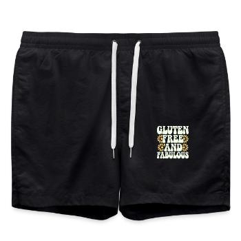Gluten-free and fabulous design for allergy sufferers - Swim Trunks - black - Front - AI Model Male 185 light (185cm)