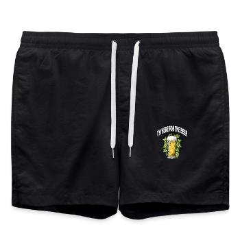 Bière drôle JE SUIS ICI POUR LA BIÈRE - Short de bain - noir - Devant - AI Model Male 185 light (185cm)