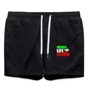 Women life freedom - Short de bain - noir - Devant - AI Model Male 185 light (185cm)