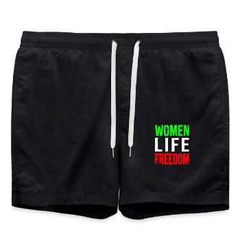 Women life freedom - Short de bain - noir - Devant - AI Model Male 185 light (185cm)