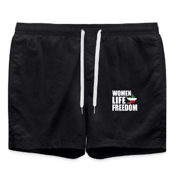 Women life freedom - Short de bain - noir - Devant - AI Model Male 185 light (185cm)