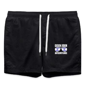 gegen jeden antisemitismus - Badeshorts - Schwarz - Vorne - AI Model Male 185 light (185cm)