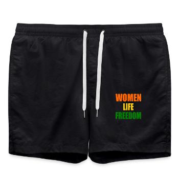 Women life freedom - Short de bain - noir - Devant - AI Model Male 185 light (185cm)