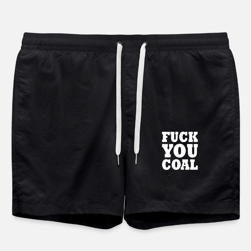 Fuck you coal - Badeshorts - Schwarz