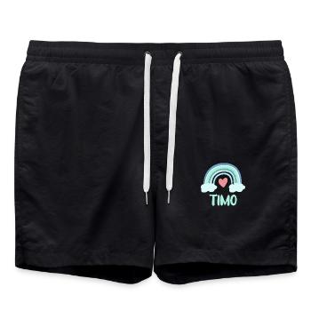 Nom Timo Rainbow Baby - Short de bain - noir - Devant - AI Model Male 185 light (185cm)