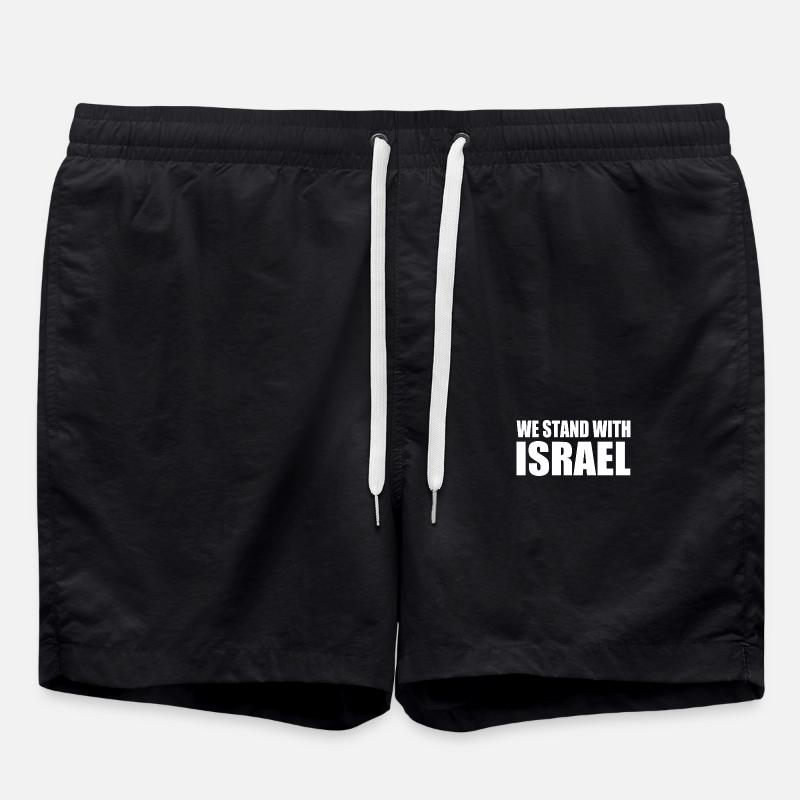 We Stand with israel - Swim Trunks - black