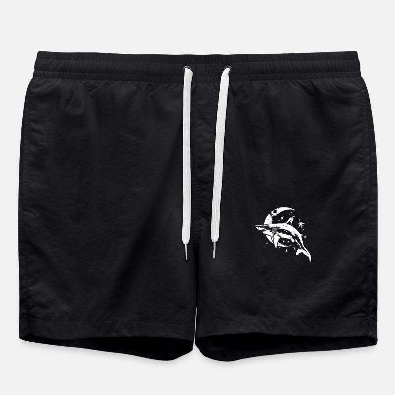 Requin Lune Étoiles - Short de bain - noir