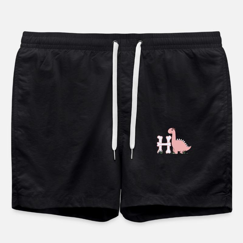 Lettre H - Short de bain - noir