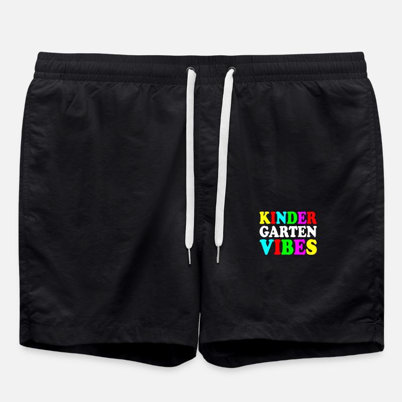 kindergarten vibes - Swim Trunks - black