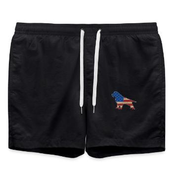 Pitbull États-Unis - Short de bain - noir - Devant - AI Model Male 185 light (185cm)