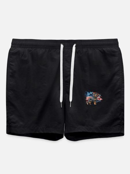 Rottweiler USA - Swim Trunks - black