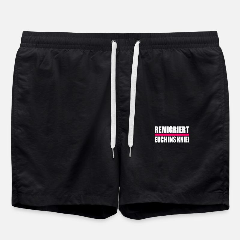 remigriert euch ins knie - Badeshorts - Schwarz