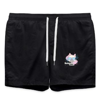 Bouledogue français Frenchie de l’été - Short de bain - noir - Devant - AI Model Male 185 light (185cm)
