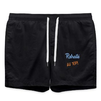 RETIREMENT - Swim Trunks - black - Front - AI Model Male 185 light (185cm)