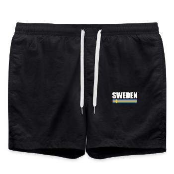 Schweden - Badeshorts - Schwarz - Vorne - AI Model Male 185 light (185cm)