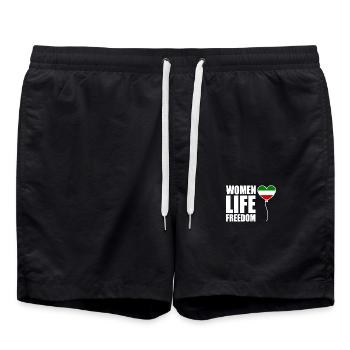 Women life freedom - Short de bain - noir - Devant - AI Model Male 185 light (185cm)