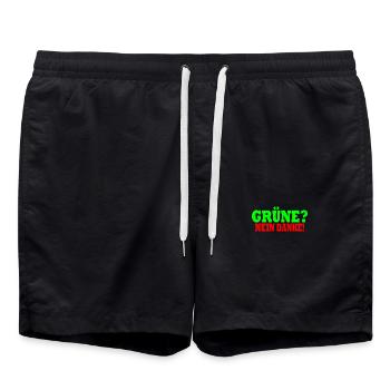 grüne nein danke - Badeshorts - Schwarz - Vorne - AI Model Male 185 light (185cm)