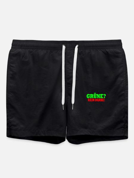 grüne nein danke - Badeshorts - Schwarz