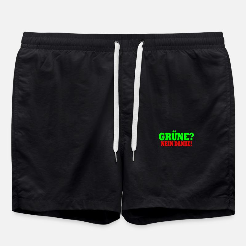 grüne nein danke - Badeshorts - Schwarz