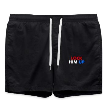 Lock him up - Swim Trunks - black - Front - AI Model Male 185 light (185cm)