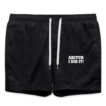 Abitur - Badeshorts - Schwarz - Vorne - AI Model Male 185 light (185cm)