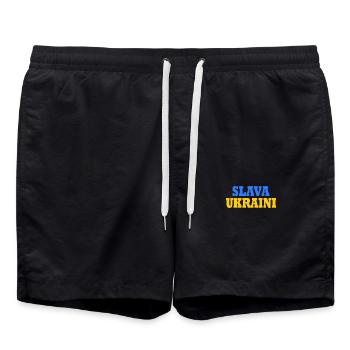 Slava ukraini - Badeshorts - Schwarz - Vorne - AI Model Male 185 light (185cm)