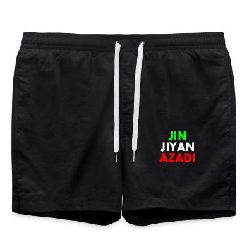 jin jiyan azadi - Short de bain - noir - Devant - AI Model Male 185 light (185cm)