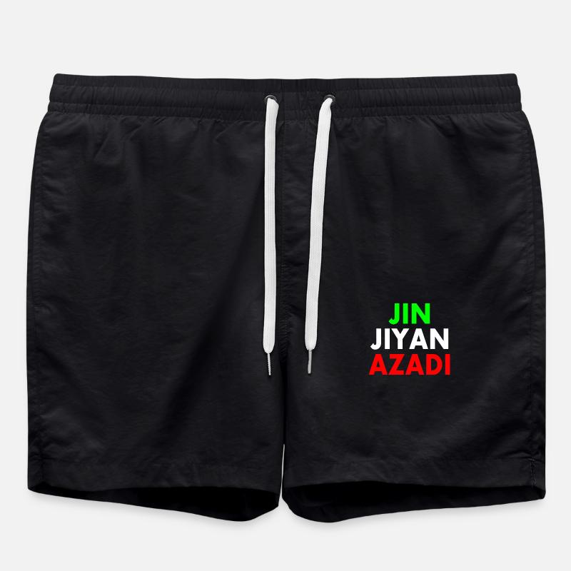 jin jiyan azadi - Swim Trunks - black