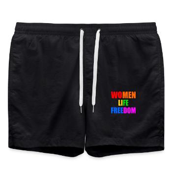 WOMEN LIFE FREEDOM - Badeshorts - Schwarz - Vorne - AI Model Male 185 light (185cm)