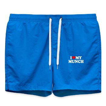 I love my munch - Swim Trunks - cobalt blue - Front