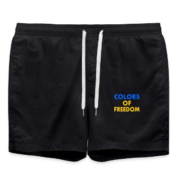 Colors of freedom - Badeshorts - Schwarz - Vorne - AI Model Male 185 light (185cm)