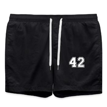 42 - Swim Trunks - black - Front - AI Model Male 185 light (185cm)