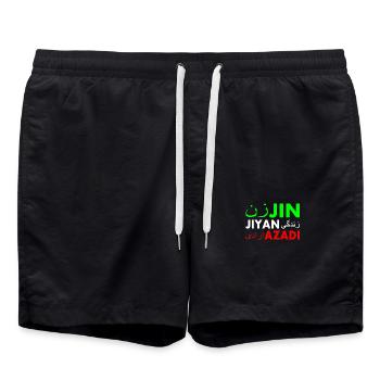 Jin jiyan azadi زن زندگی آزادی - Short de bain - noir - Devant - AI Model Male 185 light (185cm)