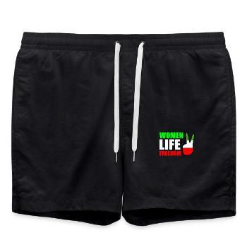 Women life freedom - Short de bain - noir - Devant - AI Model Male 185 light (185cm)