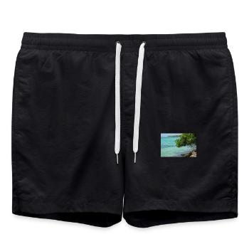 HOLIDAY. LONG LIVE THE HOLIDAYS. HOLIDAY. SEA - Swim Trunks - black - Front - AI Model Male 185 light (185cm)