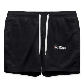 Free palestine - Badeshorts - Schwarz - Vorne - AI Model Male 185 light (185cm)