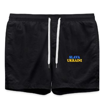Ukraine - Swim Trunks - black - Front - AI Model Male 185 light (185cm)