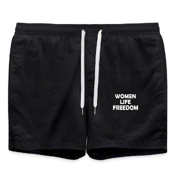 Women life freedom - Short de bain - noir - Devant - AI Model Male 185 light (185cm)