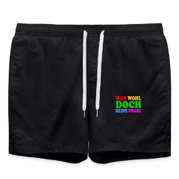 war wohl doch keine phase - Badeshorts - Schwarz - Vorne - AI Model Male 185 light (185cm)