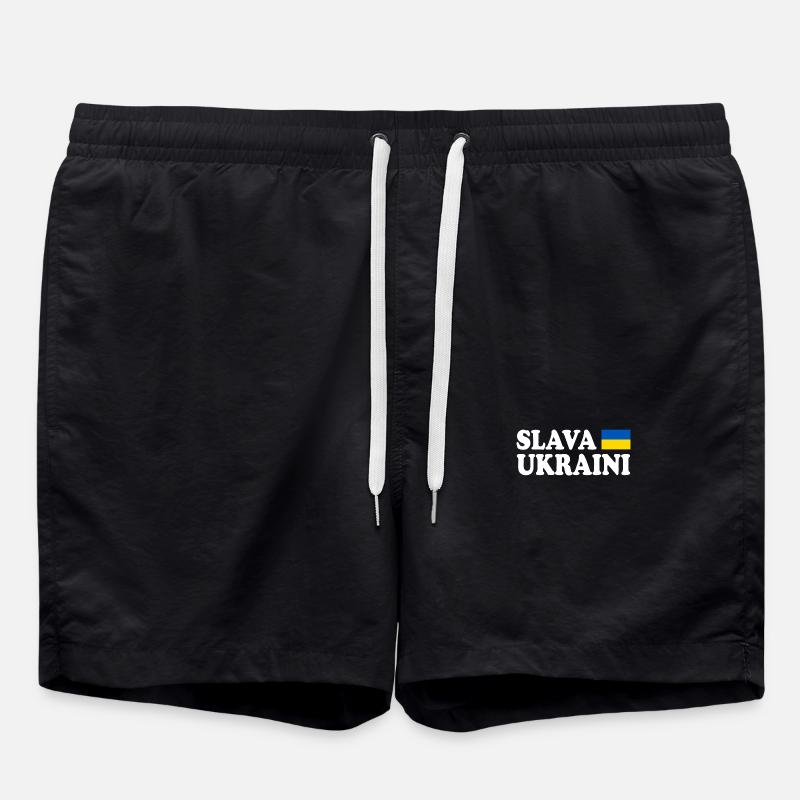 Slava ukraini - Badeshorts - Schwarz