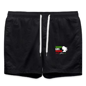 Women life freedom - Badeshorts - Schwarz - Vorne - AI Model Male 185 light (185cm)